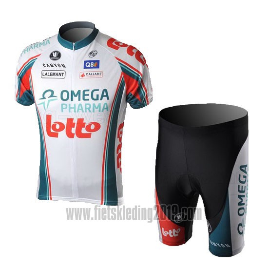 2010 Fietskleding Omega Pharma Lotto Campione Italie Korte Mouwen en Koersbroek